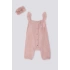 KIZ BEBEK SALOPET 2 Lİ TAKIM - AÇIK ROSE