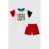 ERKEK BEBEK 2 LI KISA KOL T-SHIRT TAKIM - KREM