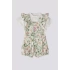KIZ BEBEK KISA KOL T-SHIRT İKİLİ TAKIM - KREM