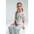 KIZ ÇOCUK PİJAMA TAKIMI - PUDRA