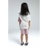 KIZ GARSON BERMUDA TAKIM - SOFT PEMBE