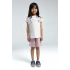 KIZ ÇOCUK BERMUDA TAKIM - BEYAZ/SOFT PEMBE