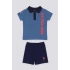 ERKEK BEBEK KISA KOL TSHIRT 2 Lİ TAKIM - COBALT