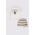 ERKEK BEBEK 2 LI KISA KOL T-SHIRT TAKIM - KREM