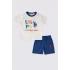 ERKEK BEBEK 2 LI KISA KOL T-SHIRT TAKIM - KREM