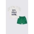 ERKEK BEBEK 2 LI KISA KOL T-SHIRT TAKIM - KREM