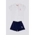 KIZ BEBEK KISA KOL T-SHIRT 2 Lİ TAKIM - KREM