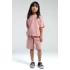 KIZ ÇOCUK BERMUDA TAKIM - RETRO PEMBE