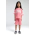 KIZ GARSON BERMUDA TAKIM - NEON PEMBE