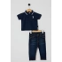 U.S POLO ASSN ERKEK BEBEK 2Lİ  PİKE T-SHIRT TAKIM - LACİVERT