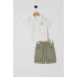 U.S.POLO ERKEK BEBEK 2Lİ T-SHIRT TAKIM - BEYAZ/HAKİ