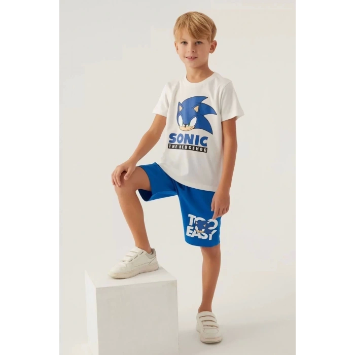 MODERN SONIC ERKEK ÇOCUK BERMUDA TAKIM - KREM