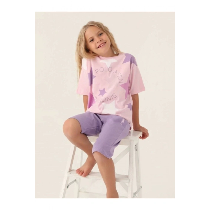 KIZ GARSON KAPRİ TAKIM - TOZ PEMBE