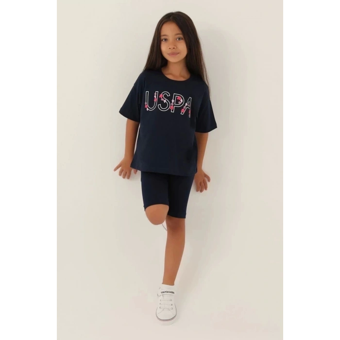 KIZ GARSON BERMUDA TAYT TAKIM - LACİVERT