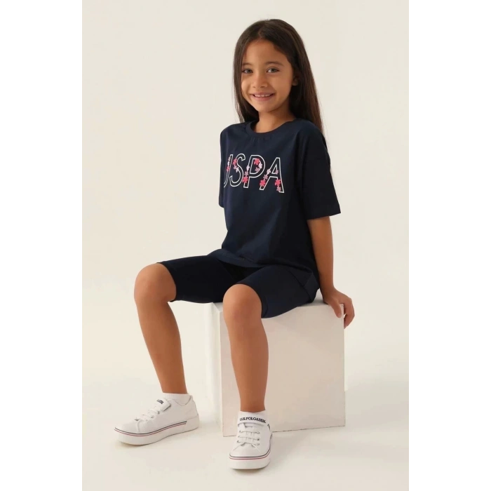 KIZ GARSON BERMUDA TAYT TAKIM - LACİVERT