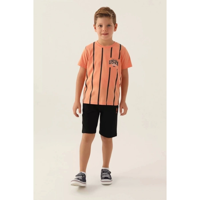 ERKEK GARSON BERMUDA TAKIM - ŞEFTALİ