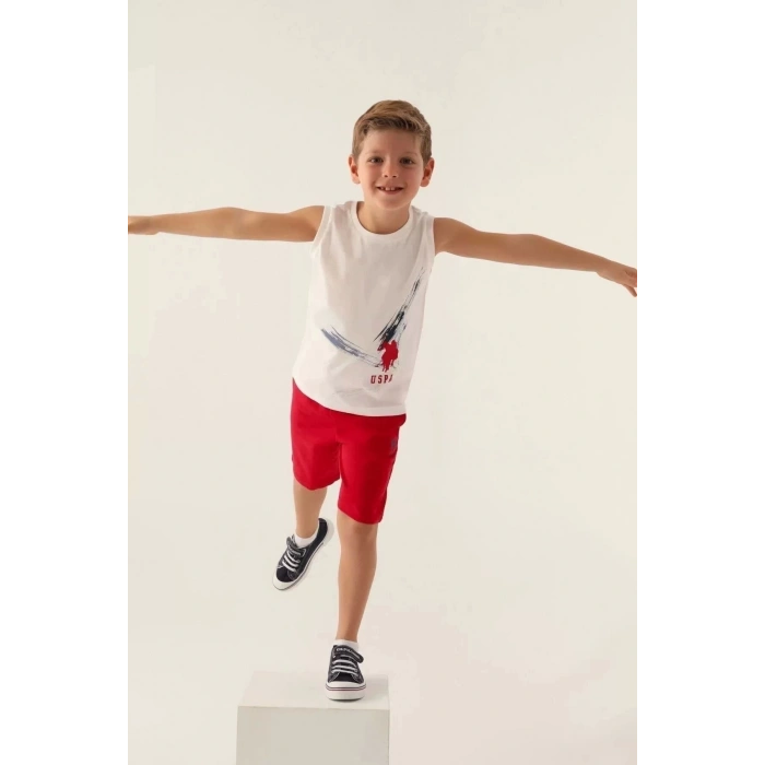 ERKEK ÇOCUK BERMUDA TAKIM - KREM