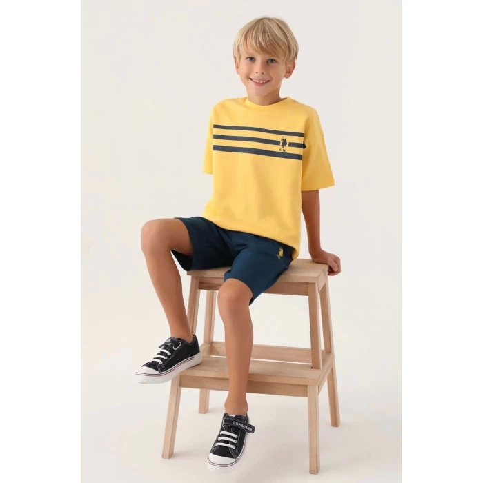 ERKEK ÇOCUK BERMUDA TAKIM - KAVUN