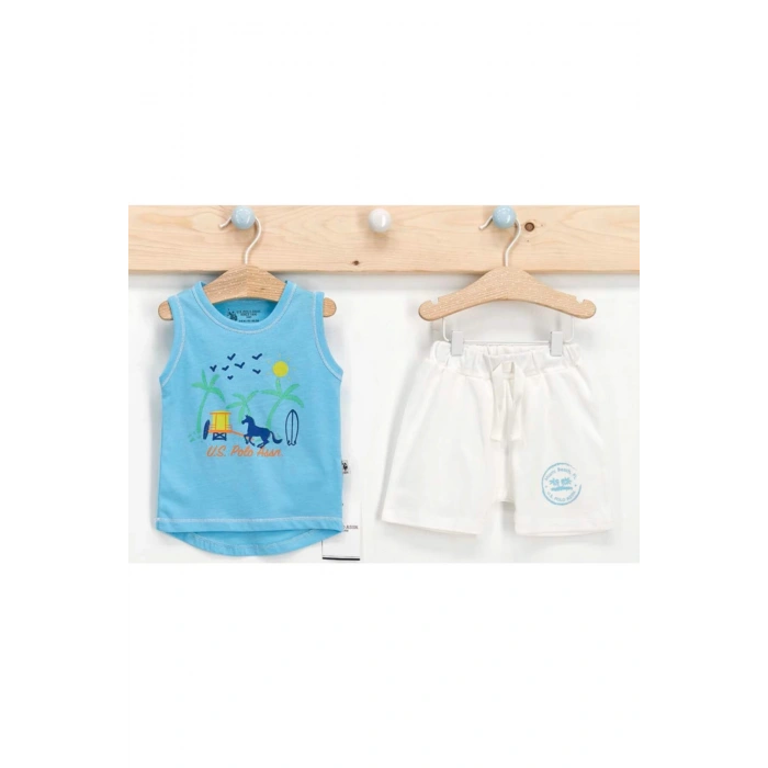 US POLO BEBEK 2 Lİ ATLET TAKIM - AQUA