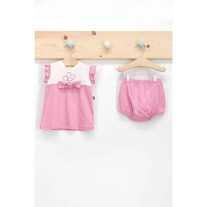 US POLO KIZ BEBEK 2 Lİ ELBİSE TAKIM - KREM