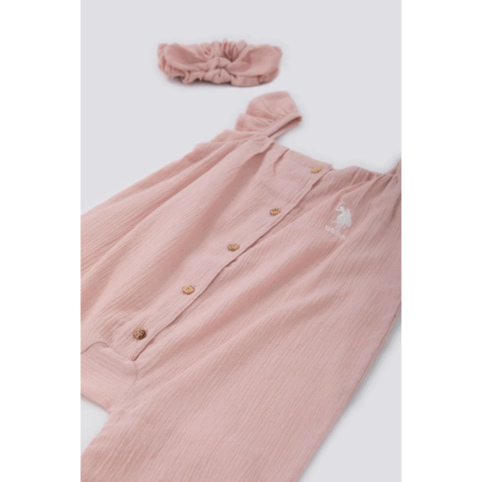 KIZ BEBEK SALOPET 2 Lİ TAKIM - AÇIK ROSE