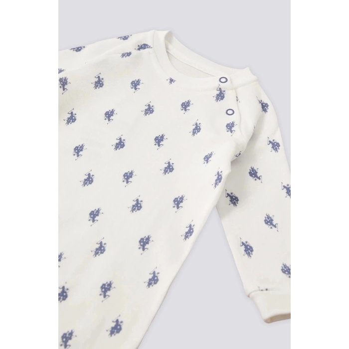 ERKEK BEBEK PATİKSİZ TULUM - KREM