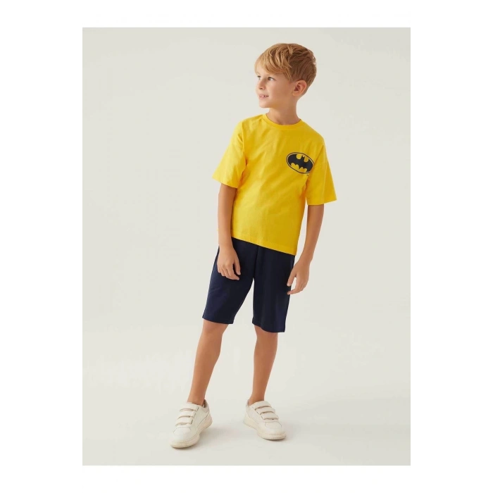BATMAN ERKEK ÇOCUK BERMUDA TAKIM - Sarı