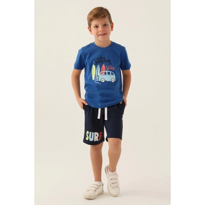 ERKEK ÇOCUK BERMUDA TAKIM - COBALT