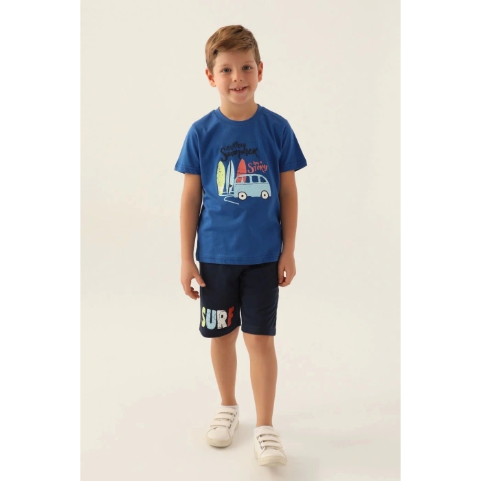 ERKEK ÇOCUK BERMUDA TAKIM - COBALT