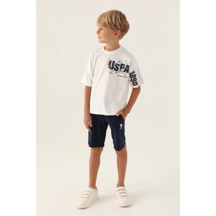 ERKEK ÇOCUK BERMUDA TAKIM - KREM