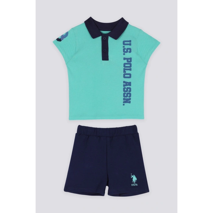 ERKEK BEBEK KISA KOL TSHIRT 2 Lİ TAKIM - PARLAK MİNT