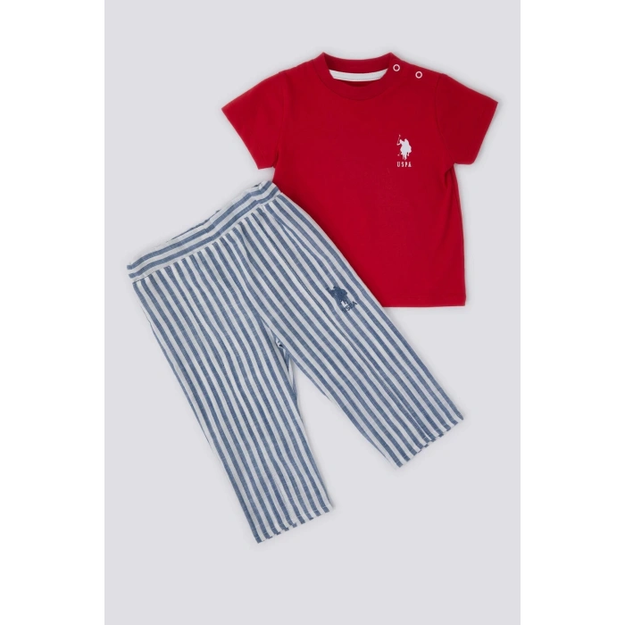 ERKEK BEBEK 2 Lİ KISA KOL T-SHIRT TAKIM - KIRMIZI