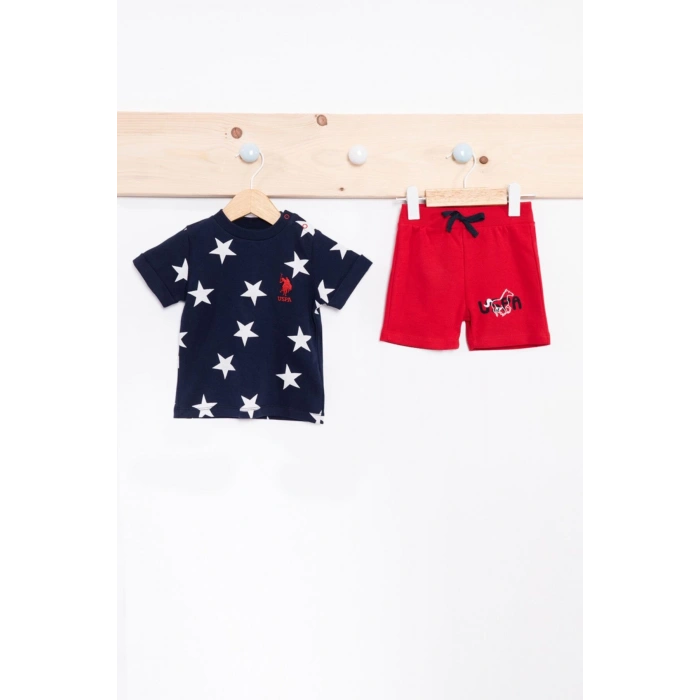 US POLO ERKEK BEBEK2Lİ KISA KOL T SHIRT TAKIM - LACİVERT