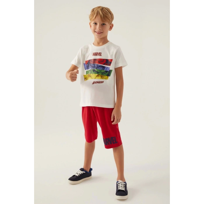 AVENGERS ERKEK ÇOCUK KAPRİ TAKIM - KREM
