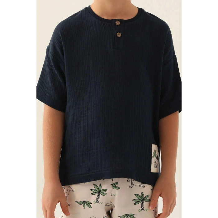 ERKEK ÇOCUK BERMUDA TAKIM - LACİVERT