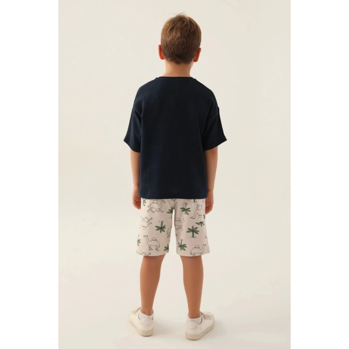 ERKEK ÇOCUK BERMUDA TAKIM - LACİVERT