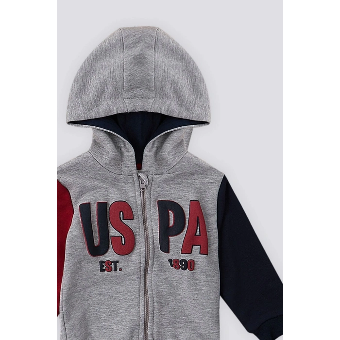 ERKEK BEBEK 3 LÜ TAKIM - GRİ MELANJ