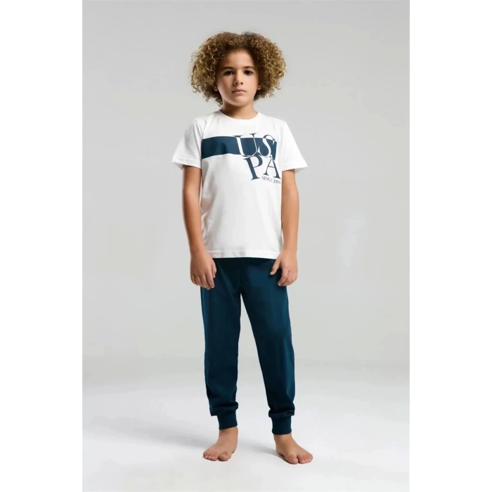 ERKEK ÇOCUK PİJAMA TAKIMI - Beyaz