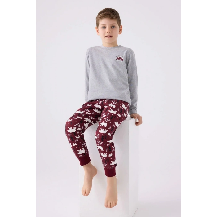 ARNETTA BABA OĞUL İKİLİ TAKIM - GRİ MELANJ