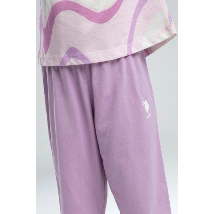 KIZ ÇOCUK KAPRİ TAKIM - KREM/TOZ PEMBE