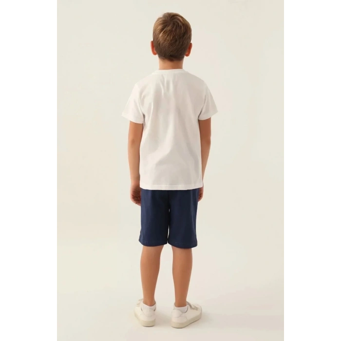 ERKEK ÇOCUK BERMUDA TAKIM - KREM
