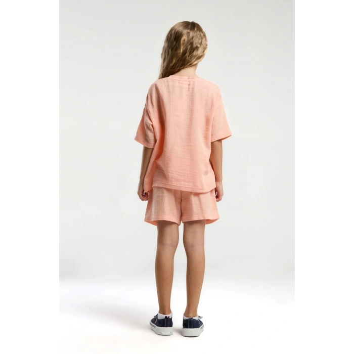 KIZ GARSON ŞORT TAKIM - GÜL KURUSU