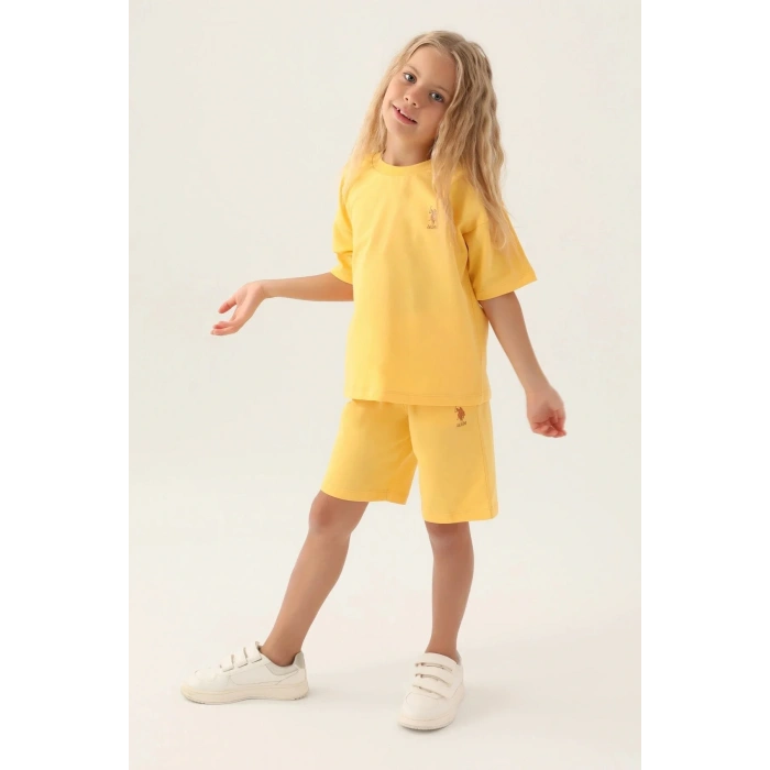 KIZ ÇOCUK BERMUDA TAKIM - Sarı