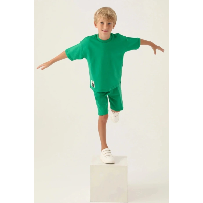 ERKEK ÇOCUK BERMUDA TAKIM - ÇAM YEŞİLİ
