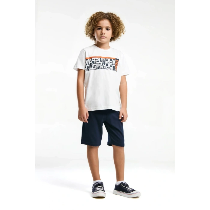 ERKEK ÇOCUK BERMUDA TAKIM - Beyaz