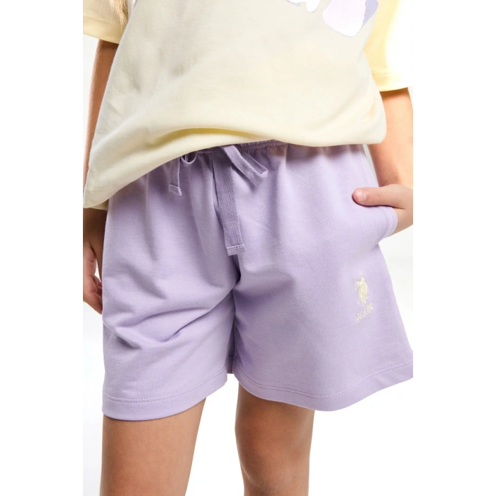 KIZ GARSON ŞORT TAKIM - LİMON