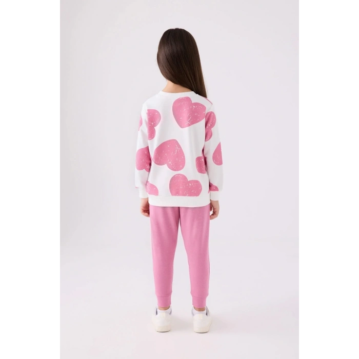 KIZ ÇOCUK EŞOFMAN TAKIM - KREM