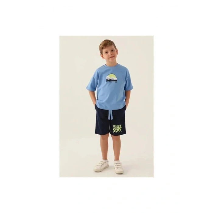 ERKEK ÇOCUK BERMUDA TAKIM - İNDİGO