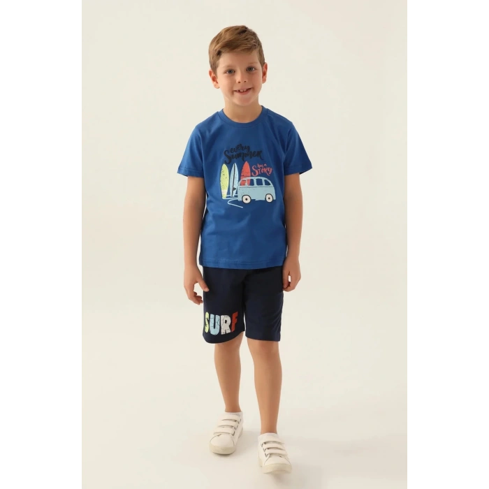 ERKEK ÇOCUK BERMUDA TAKIM - COBALT