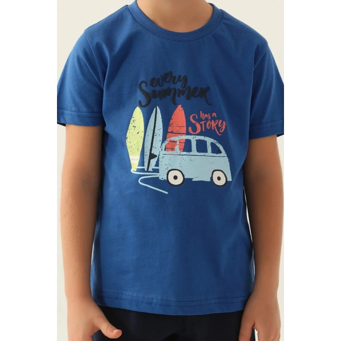 ERKEK ÇOCUK BERMUDA TAKIM - COBALT